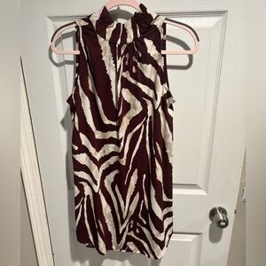 Tyche zebra print high neck dress
